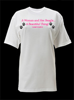 A Woman and Her Beagle...A Beautiful Thing! tee shirt