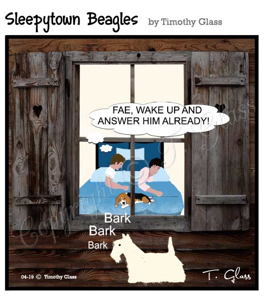 Sleepytown beagles Cartoon