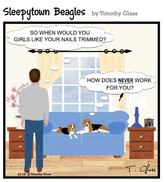 Sleepytown beagles Cartoon